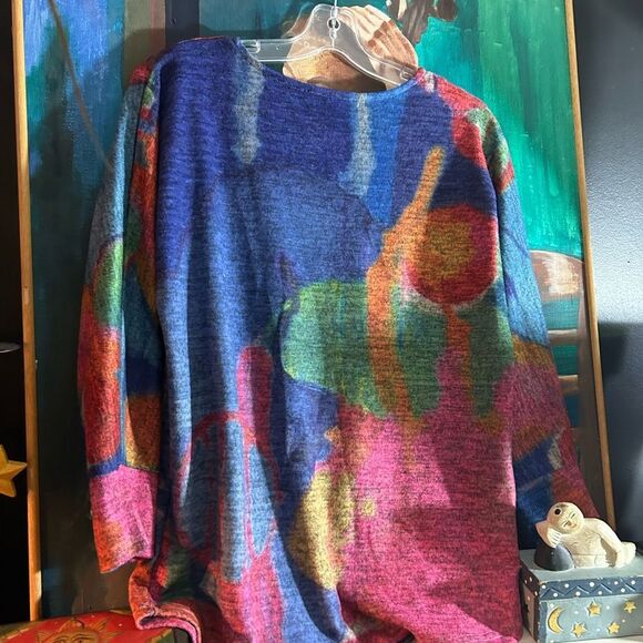 Claire Desjardins Colorful Abstract Varsity Jacket Size S - Picture 11 of 15